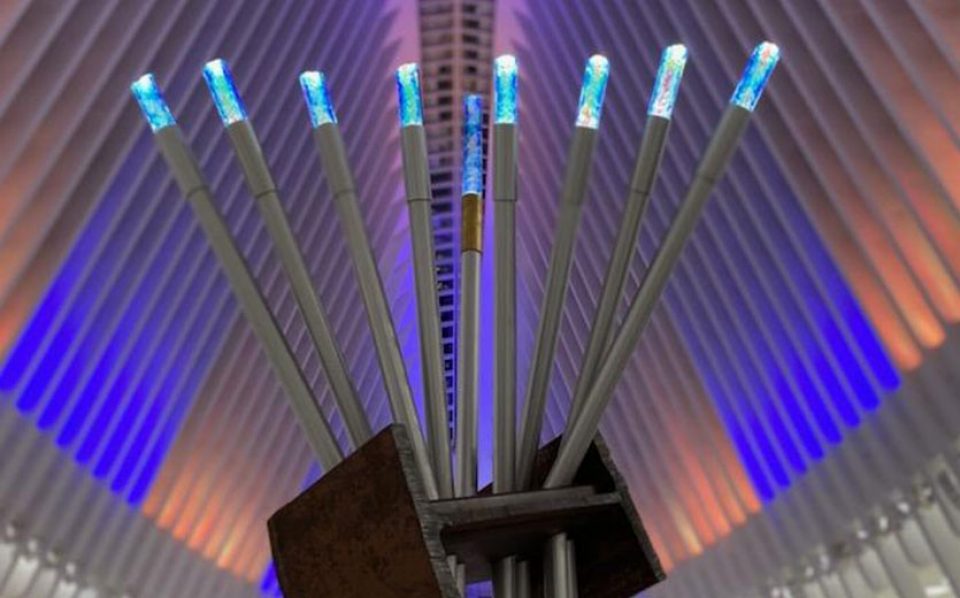 Come view the World Trade Center Menorah in the Oculus.